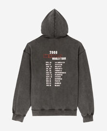 The Kooples HOMME BLACK sweatshirt à capuche et sérigraphie noir 