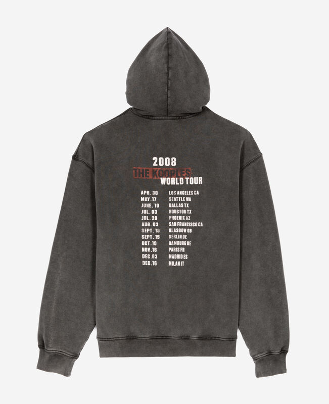 The Kooples HOMME BLACK sweatshirt à capuche et sérigraphie noir 