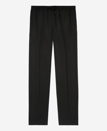 The Kooples FEMME BLACK pantalon droit en laine noir