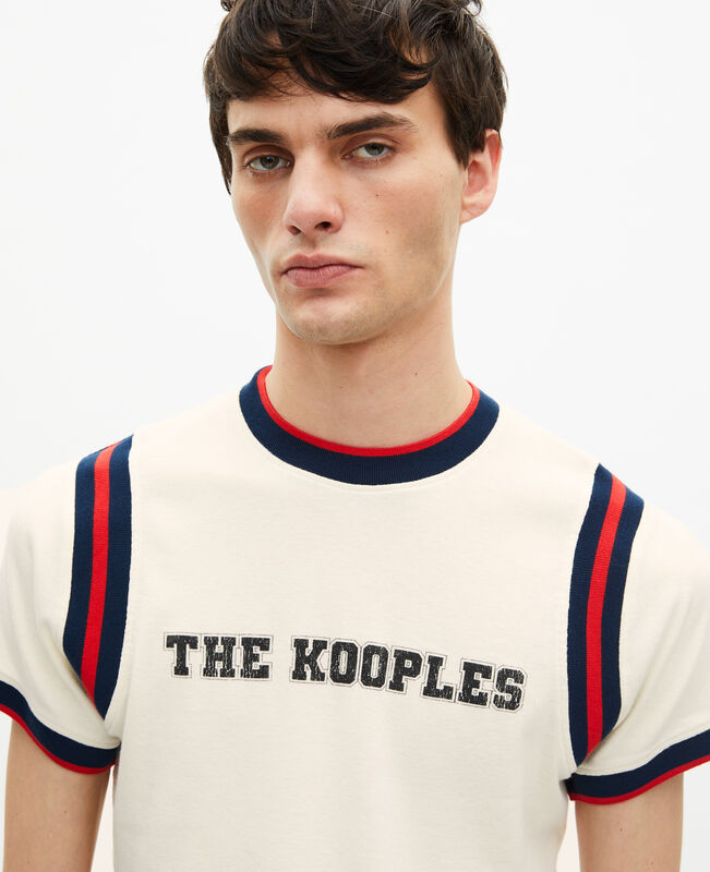 The Kooples HOMME ECRU t-shirt avec logo écru
