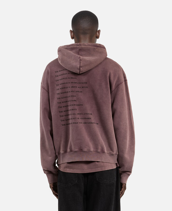 The Kooples HOMME FIGUE sweatshirt à capuche what is bordeaux