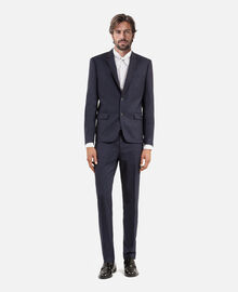 The Kooples HOMME NAVY veste de costume en laine pied de poule bleue