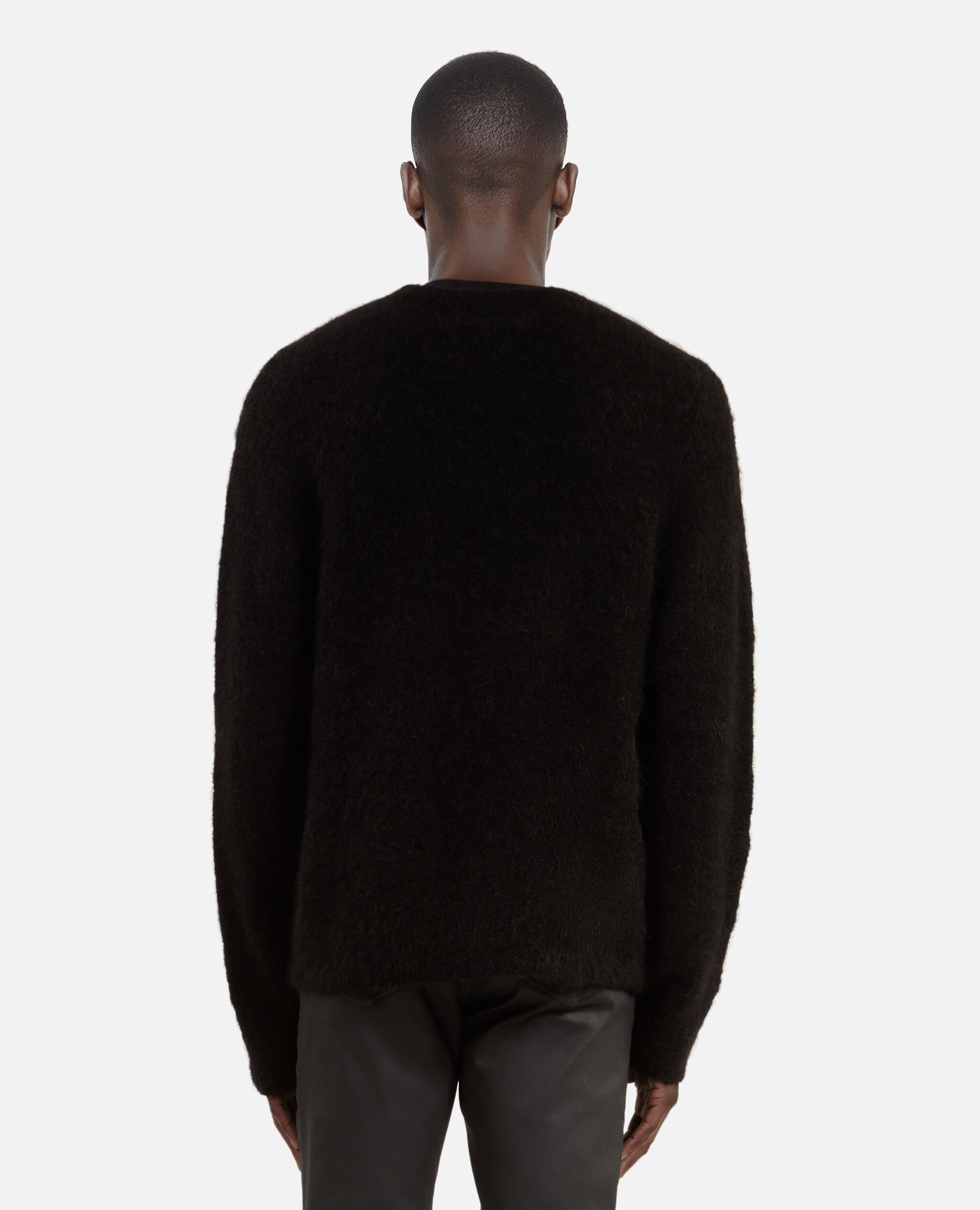 Pull en laine et mohair noir, BLACK STONE, hi-res image number null