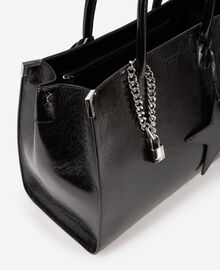 The Kooples FEMME BLACK sac cabas ming en cuir noir