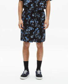 The Kooples HOMME BLACK BLUE bermuda imprimé fleuri noir