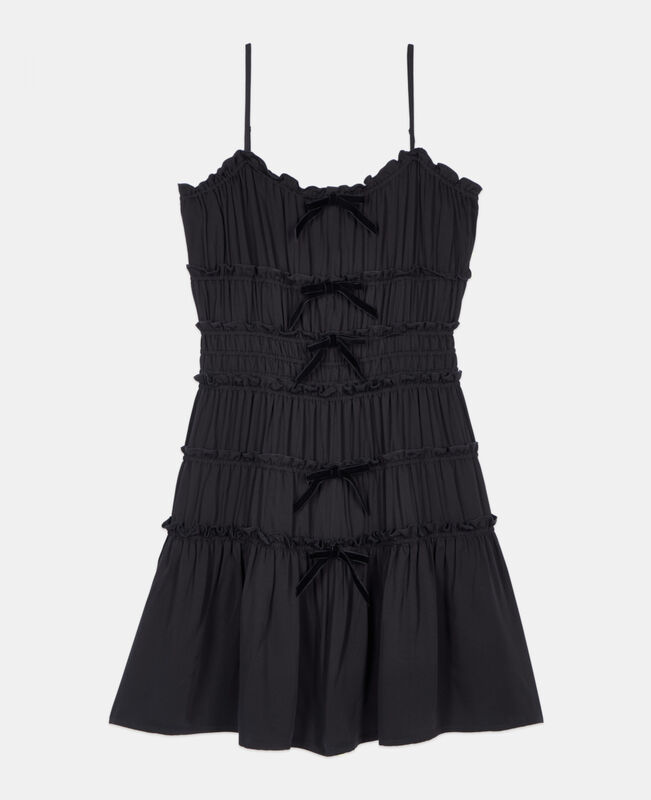 The Kooples FEMME BLACK robe courte avec nœuds noire