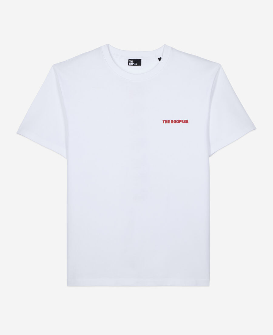 The Kooples HOMME WHITE t-shirt avec sérigraphie logo blanc