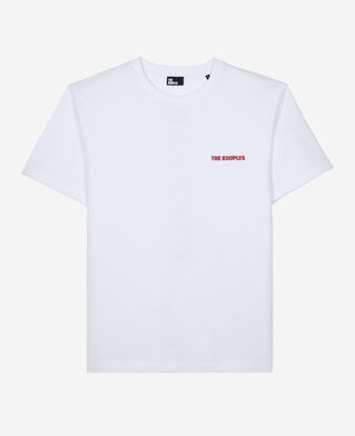 The Kooples HOMME WHITE t-shirt avec sérigraphie logo blanc