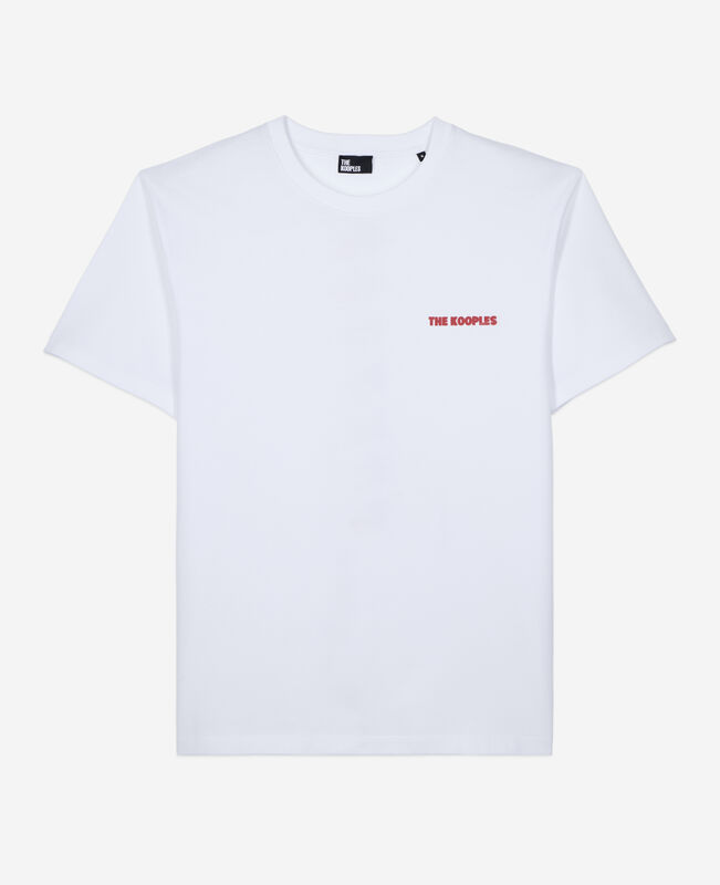The Kooples HOMME WHITE t-shirt avec sérigraphie logo blanc