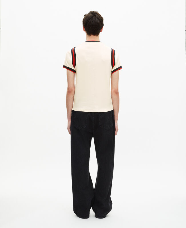 The Kooples HOMME ECRU t-shirt avec logo écru