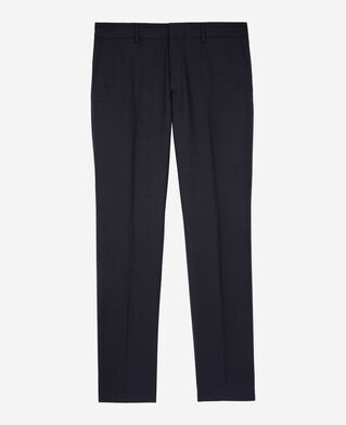 The Kooples MEN NAVY blue flea-foot suit pants