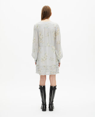 The Kooples FEMME BLUE robe courte imprimé fleuri bleue
