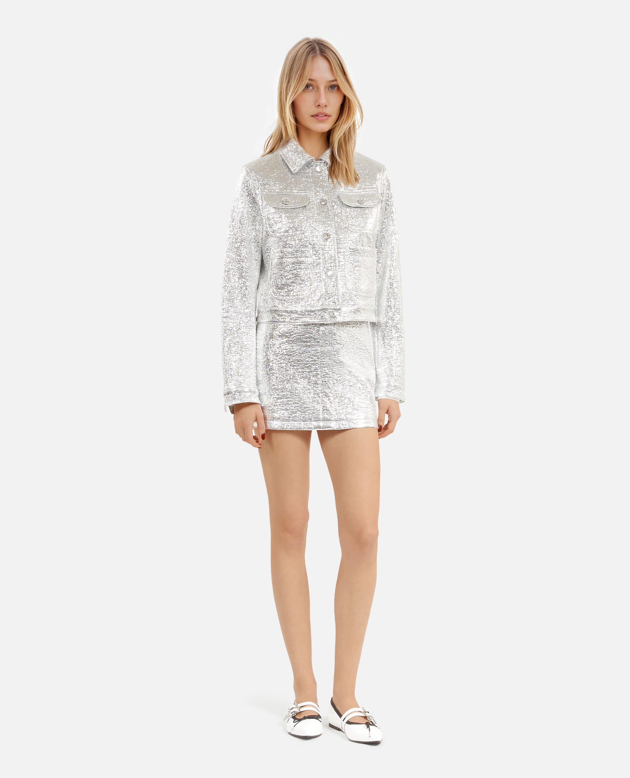 Veste courte argentée, SILVER, hi-res image number null