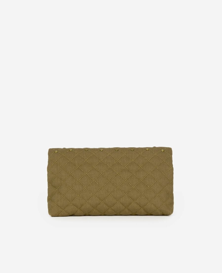 The Kooples MUJER KAKI bolso mano clásico pequeño lona caqui