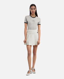 The Kooples FEMME ECRU jupe courte plissée écrue