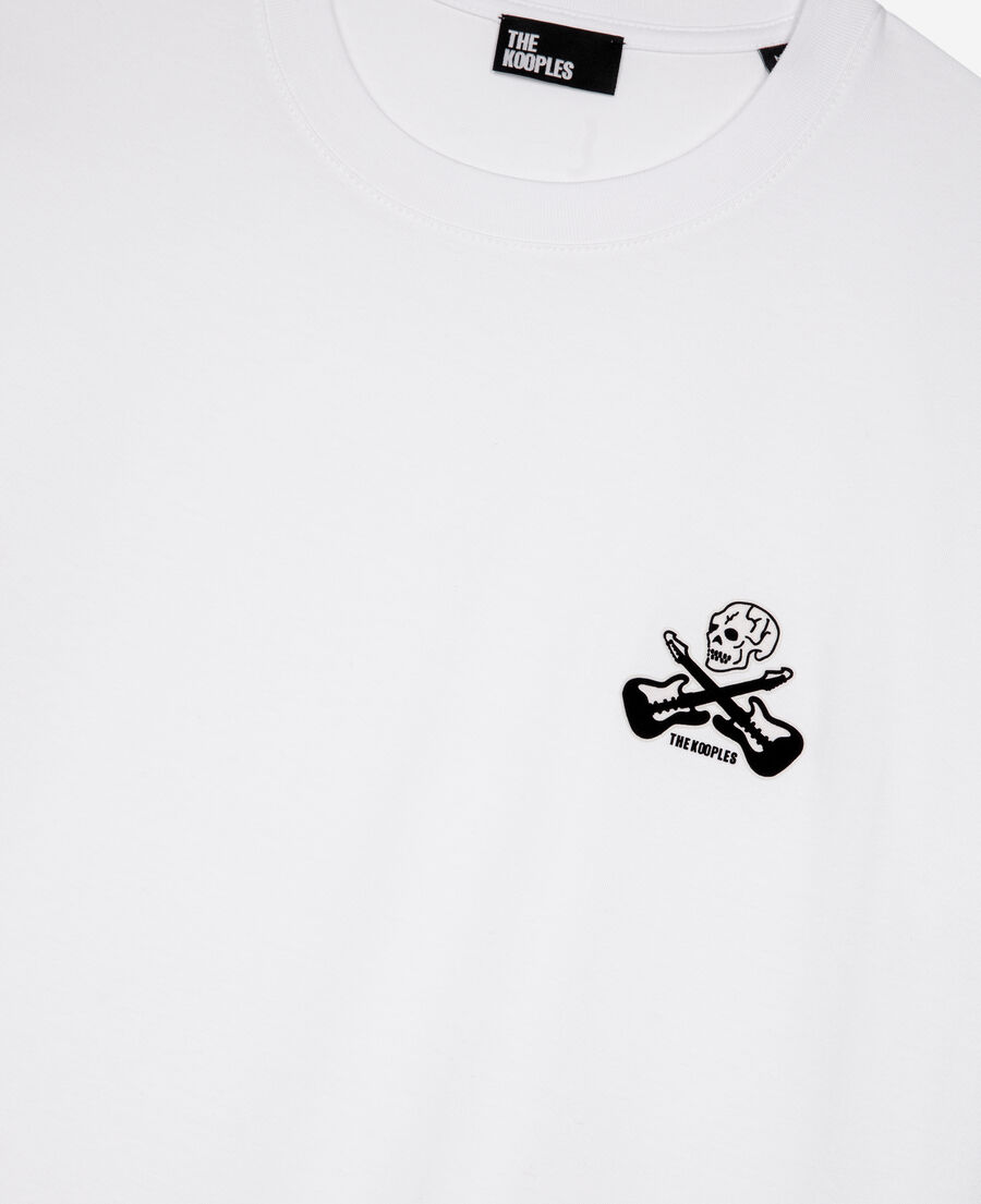 The Kooples MEN WHITE t-shirt with white flocking