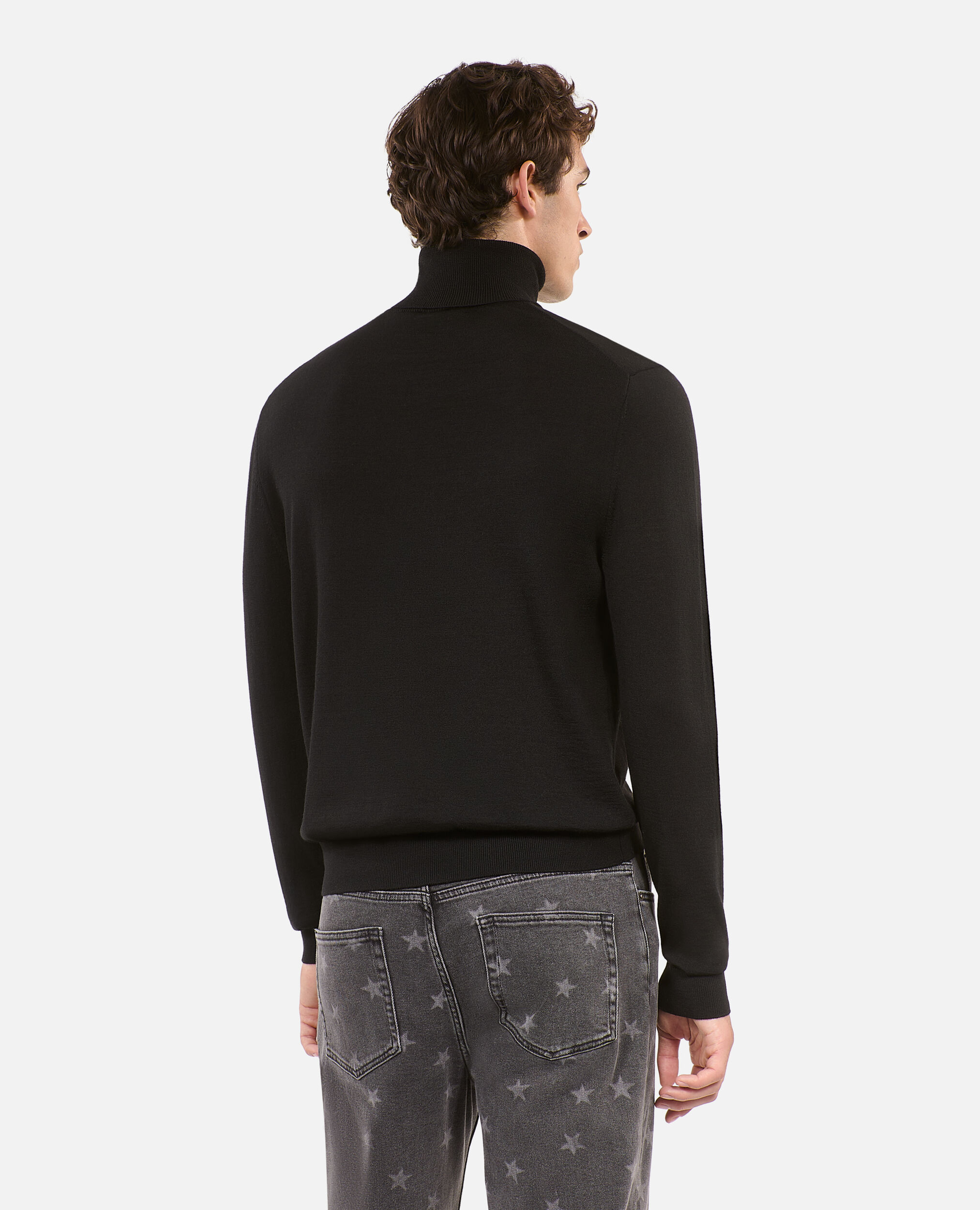 Pull en laine noire, BLACK, hi-res image number null