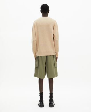 The Kooples HOMME ECRU pull en laine et lin écru