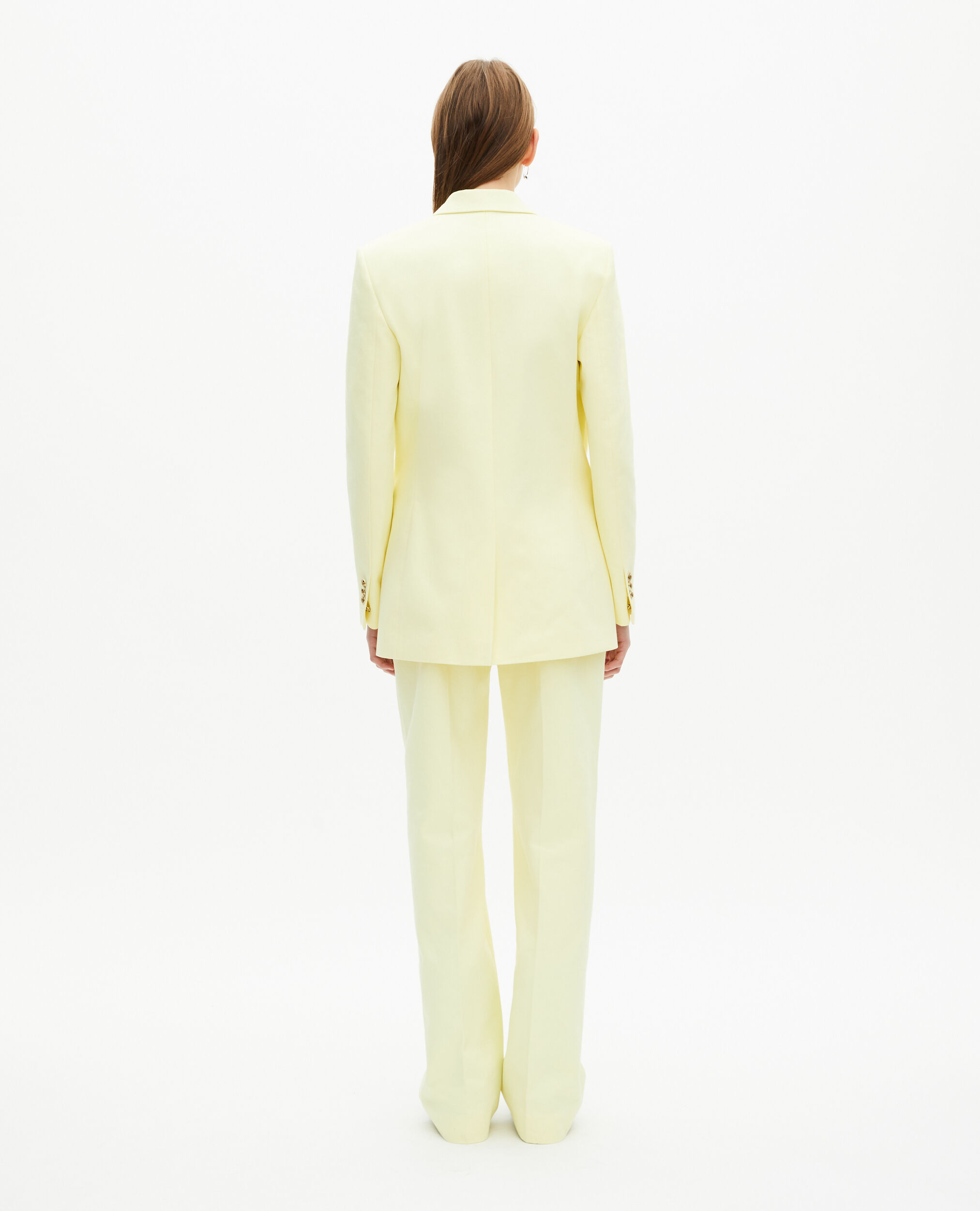 Veste de tailleur en coton jaune, YELLOW, hi-res image number null