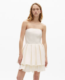 The Kooples FEMME ECRU robe bustier courte écrue