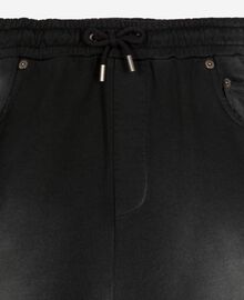 The Kooples HOMME BLACK WASHED bermuda en coton délavé noir
