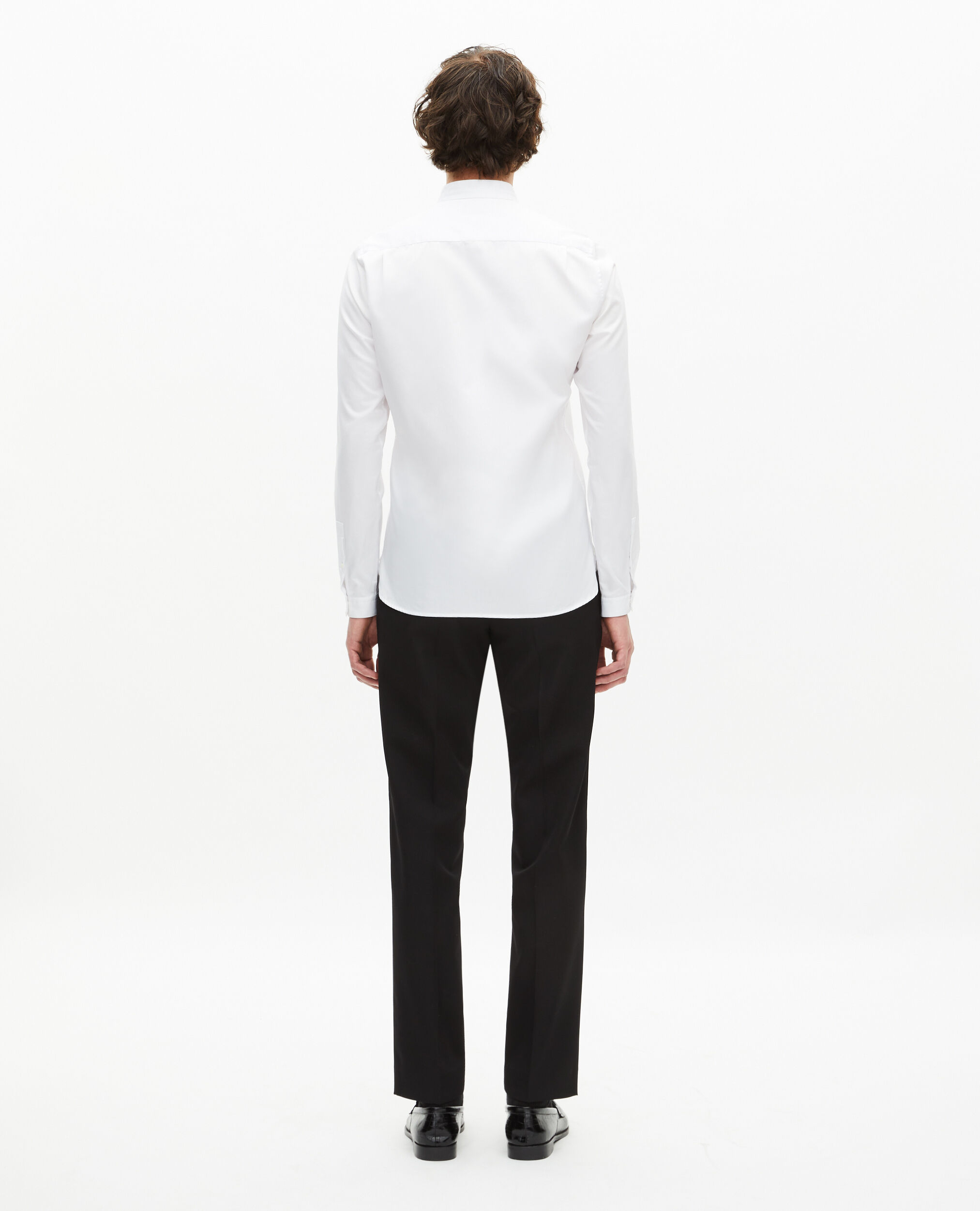 Chemise col officier blanche, WHITE, hi-res image number null