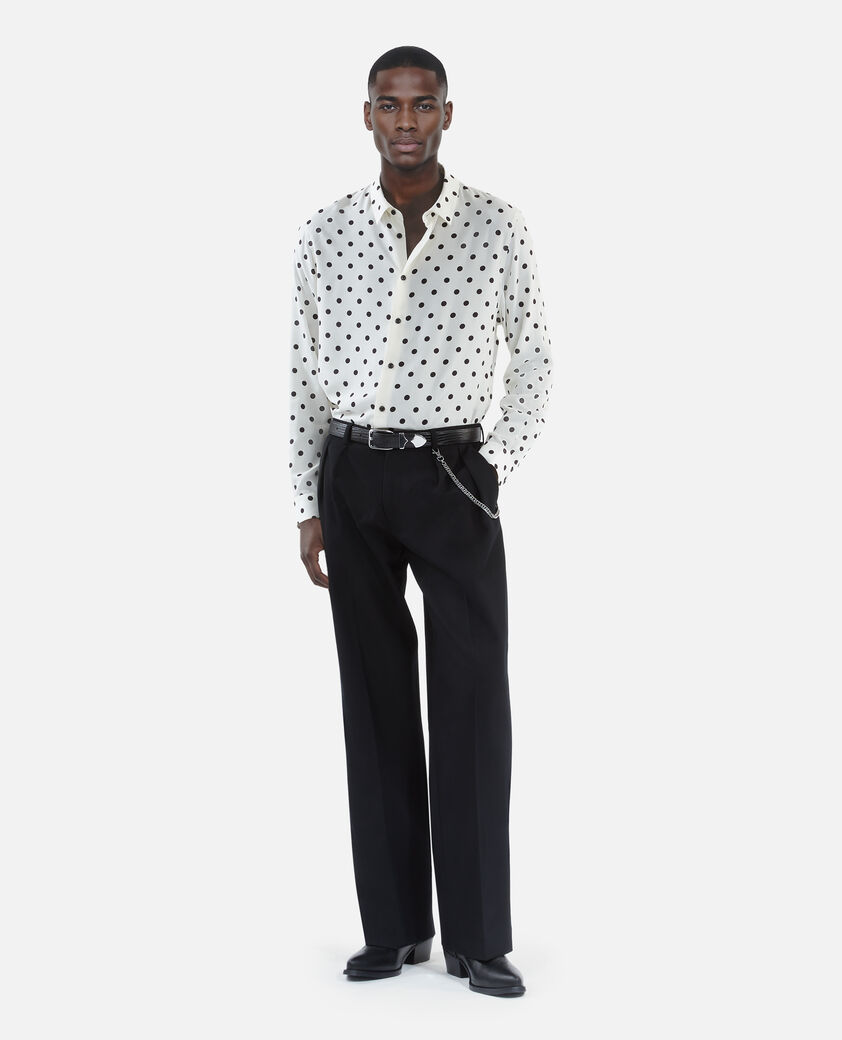 The Kooples HERREN WHITE / BLACK bedrucktes hemd mit weißen punkten