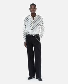 The Kooples HOMME WHITE / BLACK chemise imprimée à pois blanche