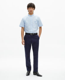 The Kooples HOMME SKY chemise manches courtes avec blason bleue