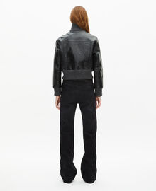 The Kooples FEMME BLACK blouson en cuir noir