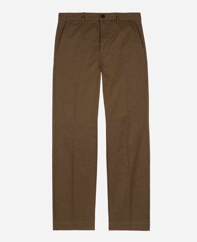 The Kooples HOMME KAKI pantalon droit kaki
