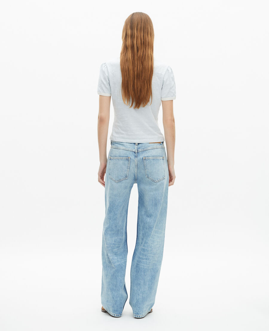 The Kooples WOMEN BABY BLUE light blue wide jeans