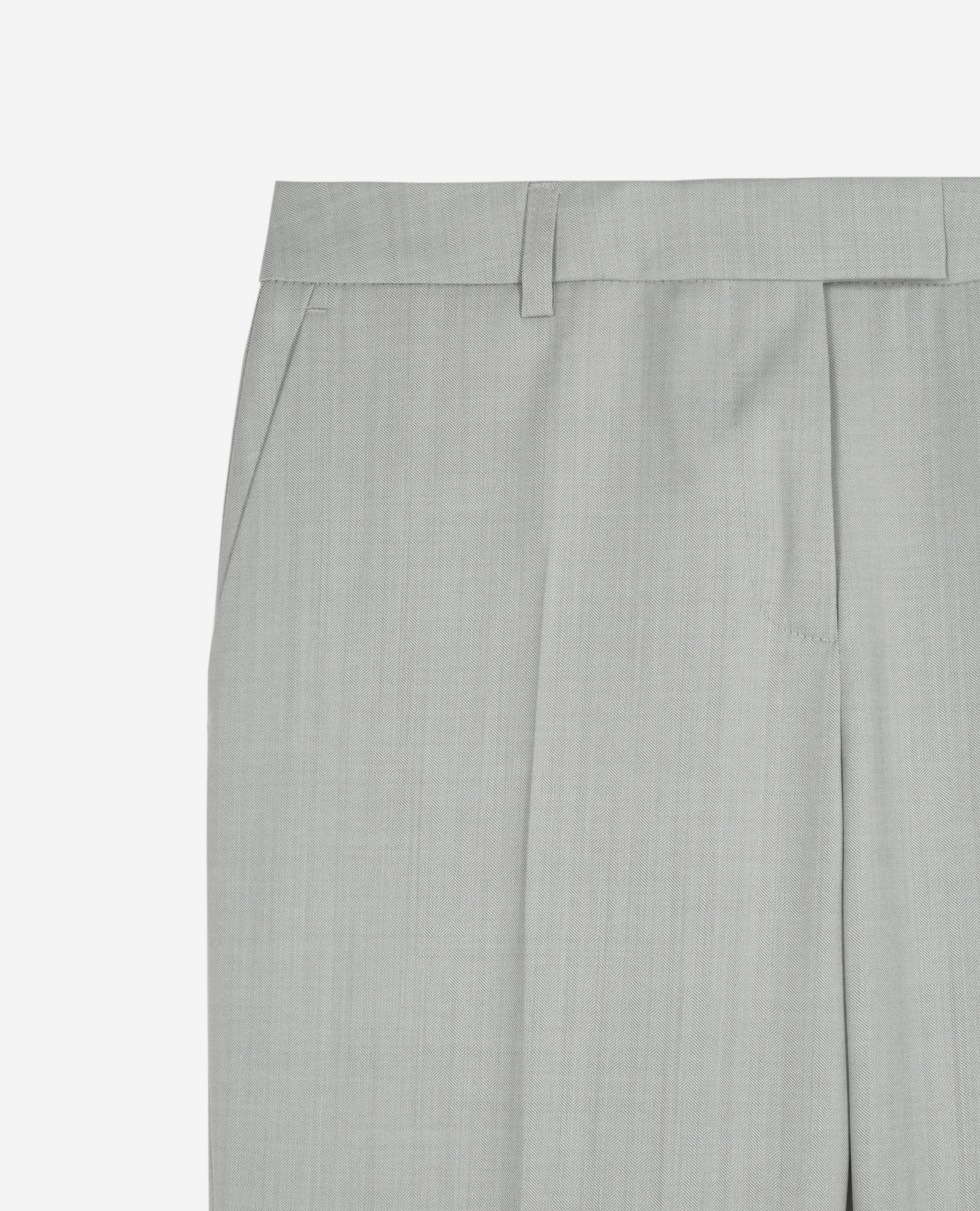 Pantalon tailleur ajusté gris clair, BEIGE, hi-res image number null