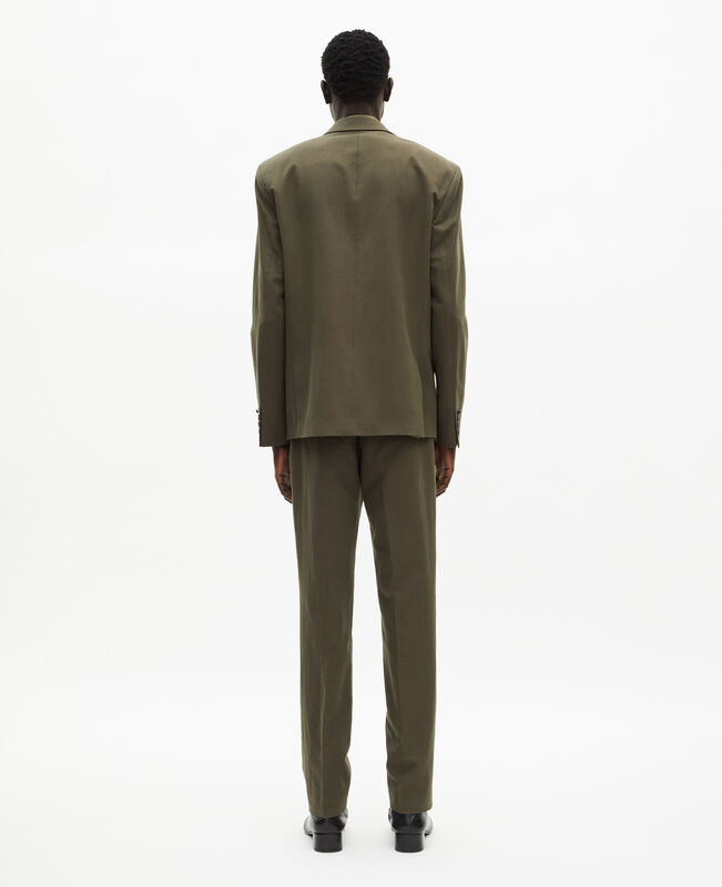 The Kooples HOMME KAKI veste de costume en coton - lin kaki