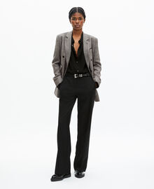 The Kooples FEMME GREY veste tailleur en laine et lin grise