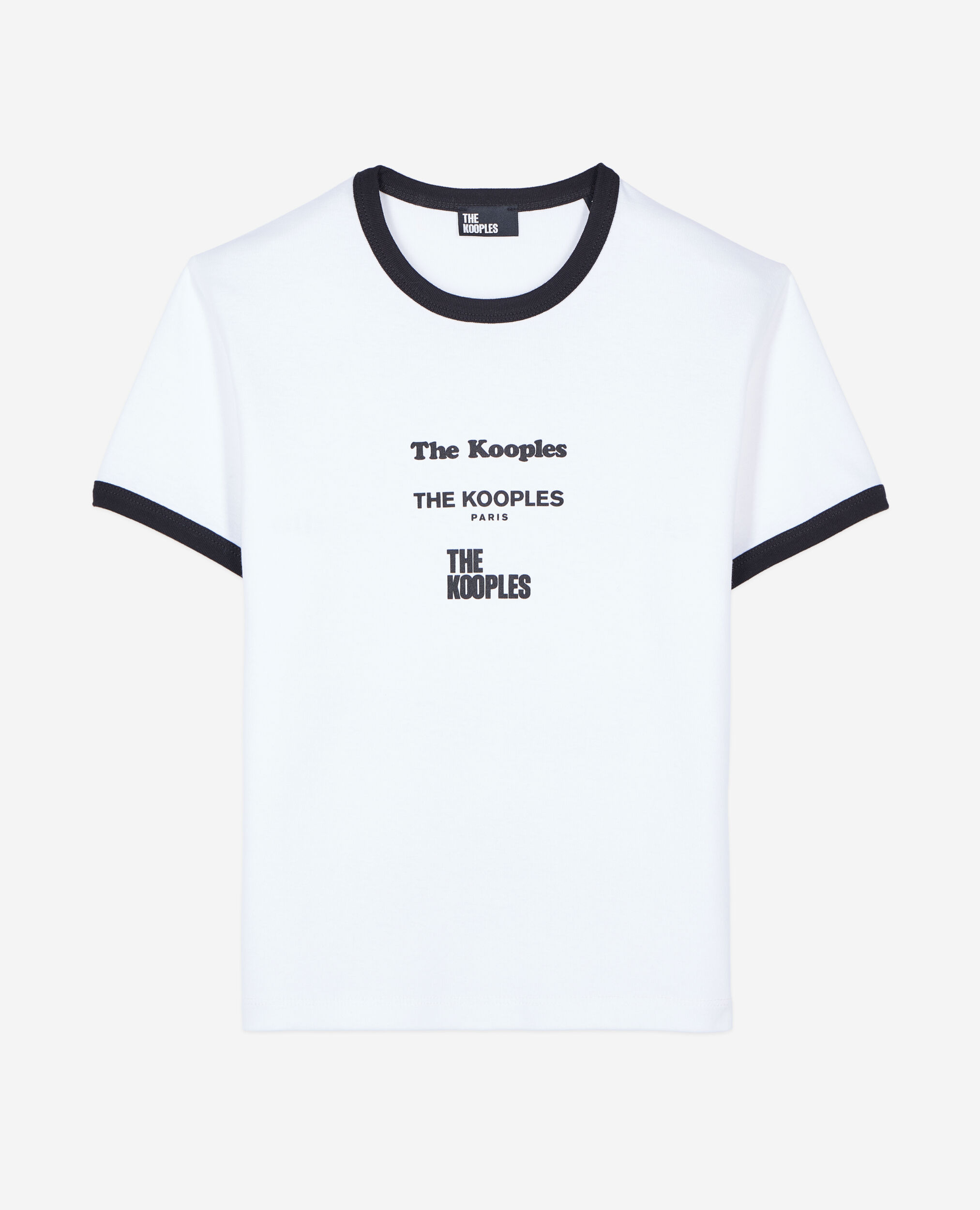 T-shirt avec sérigraphie blanc, WHITE, hi-res image number null