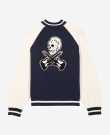 The Kooples HOMME DARK NAVY-ECRU cardigan teddy marine et écru