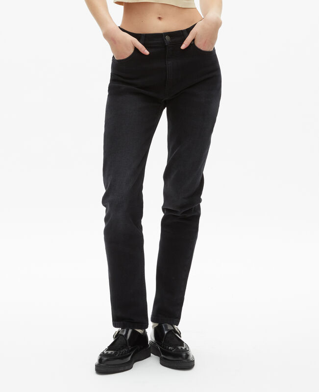The Kooples FEMME BLACK WASHED jean slim noir