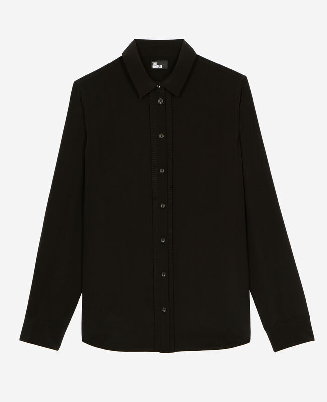 The Kooples FEMME BLACK chemise en soie noire