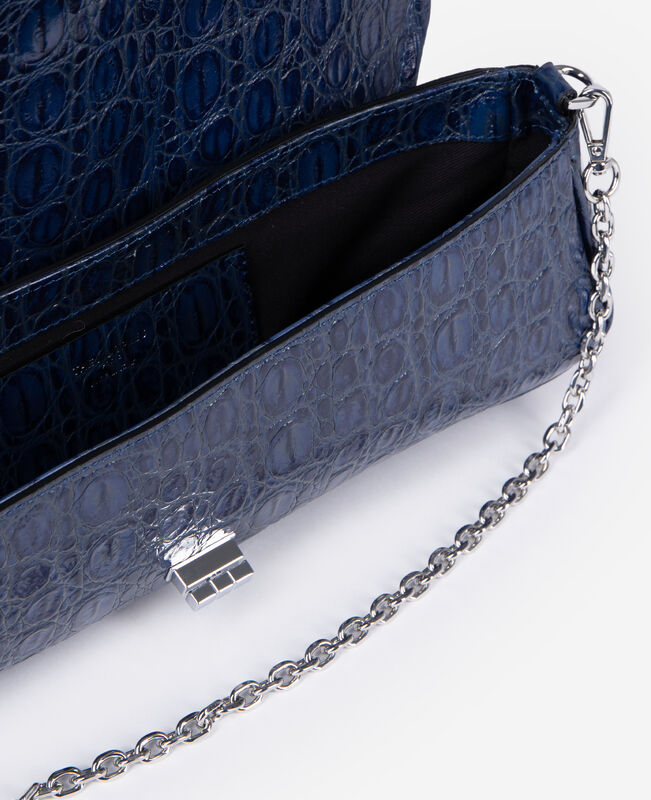The Kooples FEMME BLUE sac en cuir embossé bleu
