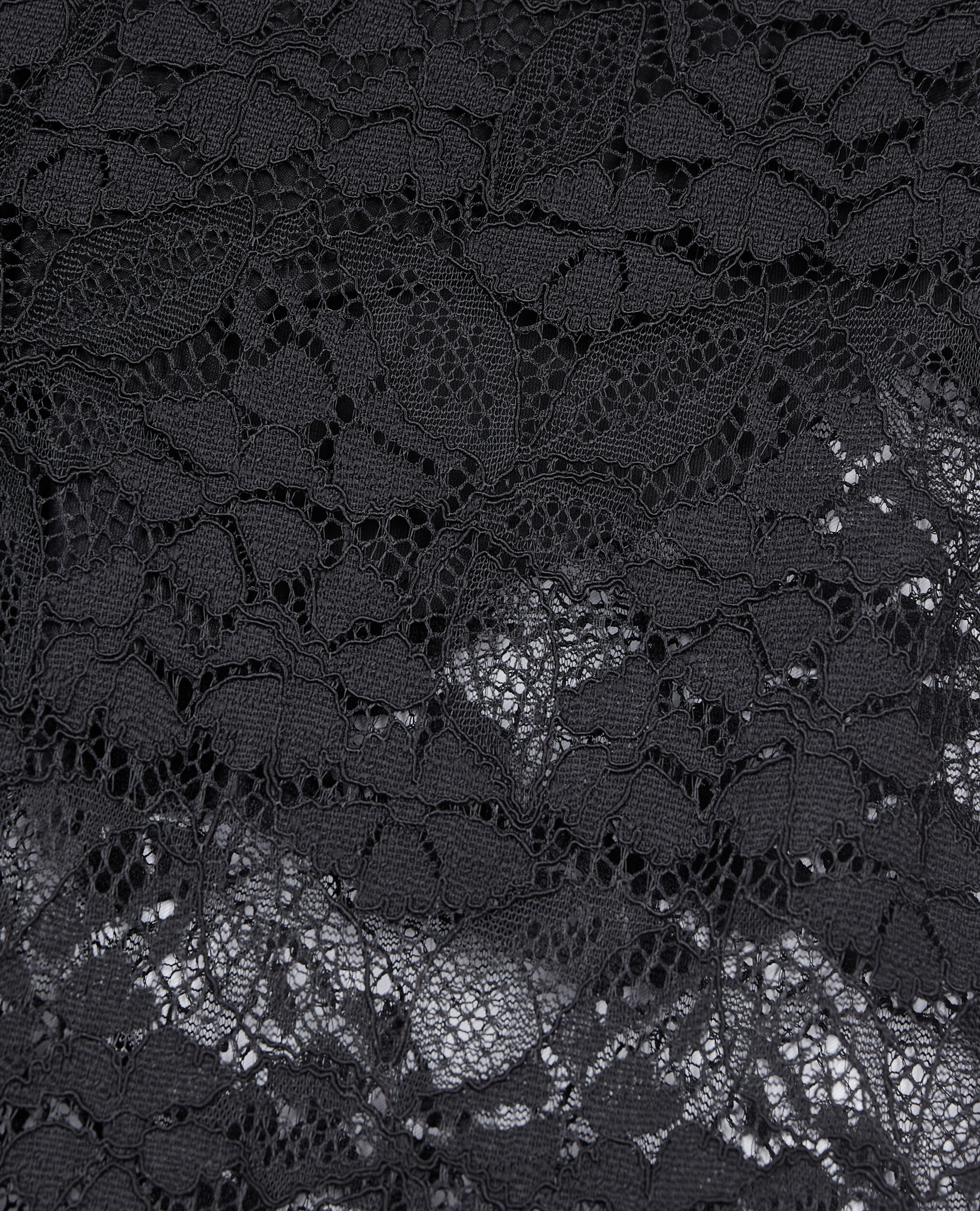 Pantalon flare en dentelle noir, BLACK, hi-res image number null