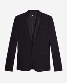 The Kooples HOMME BLACK veste de smoking avec détails en satin coupe ajustée noire