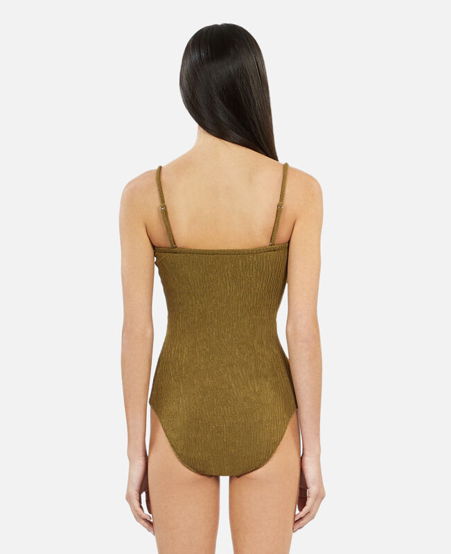 The Kooples FEMME KAKI maillot de bain the kooples x luz une pièce bustier kaki
