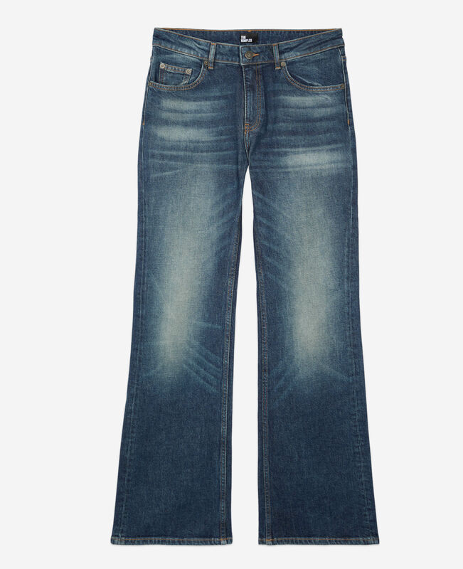 The Kooples FEMME BLUE ELECTRIC jean taille basse flare bleu