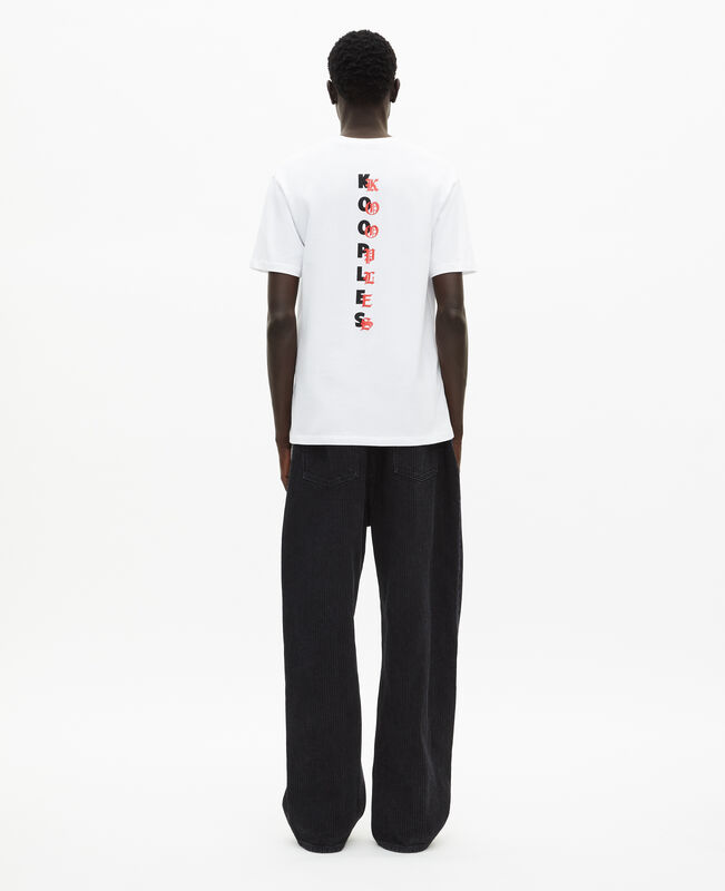 The Kooples HOMME WHITE t-shirt avec sérigraphie logo blanc