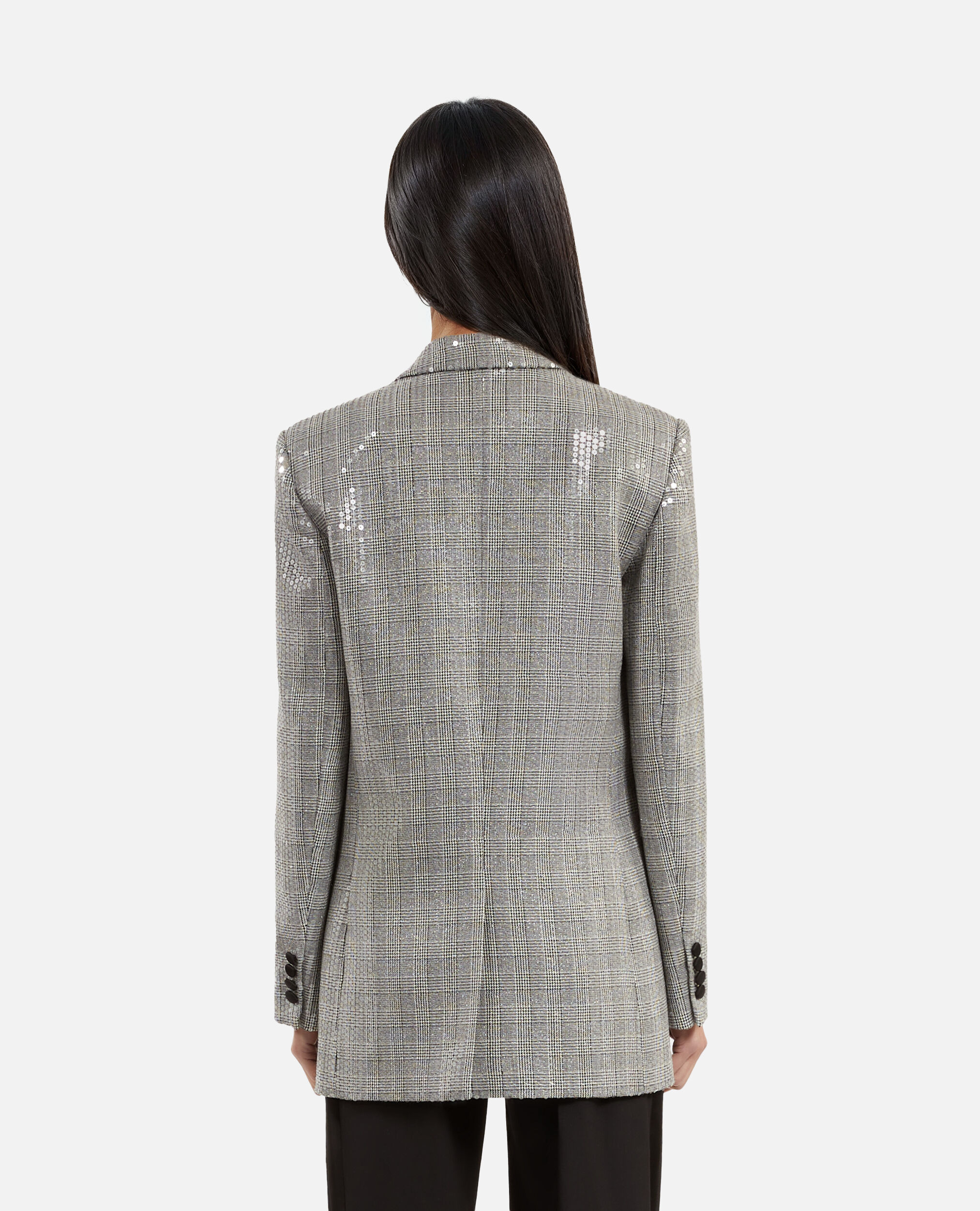 Veste à sequins Prince de Galles grise, GREY, hi-res image number null