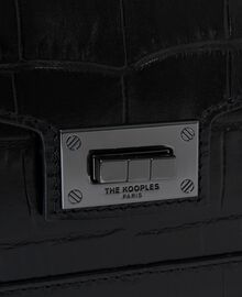 The Kooples FEMME BLACK sac emily small effet crocodile en cuir noir