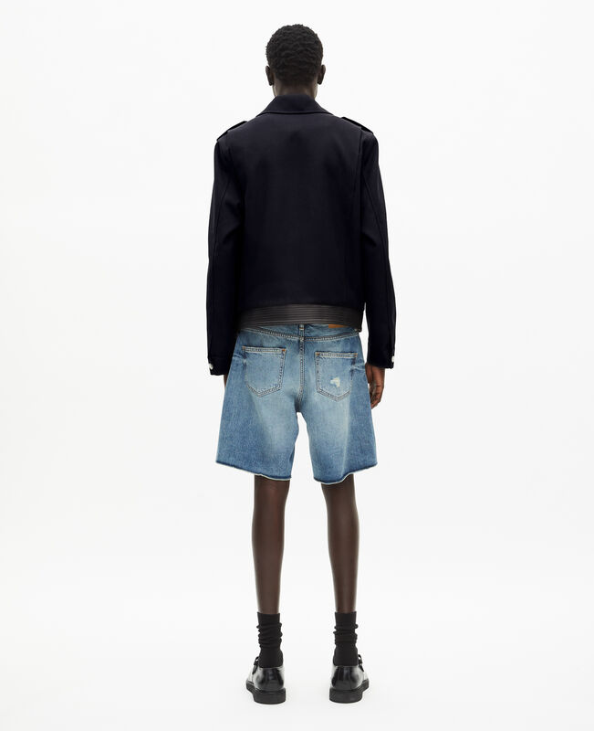 The Kooples HOMME NAVY blouson en laine bleu marine