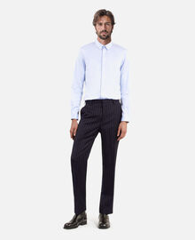 The Kooples HOMME DARK NAVY pantalon de costume à rayures bleu foncé