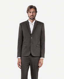 The Kooples HOMME DARK GREY veste de costume en laine prince de galles grise